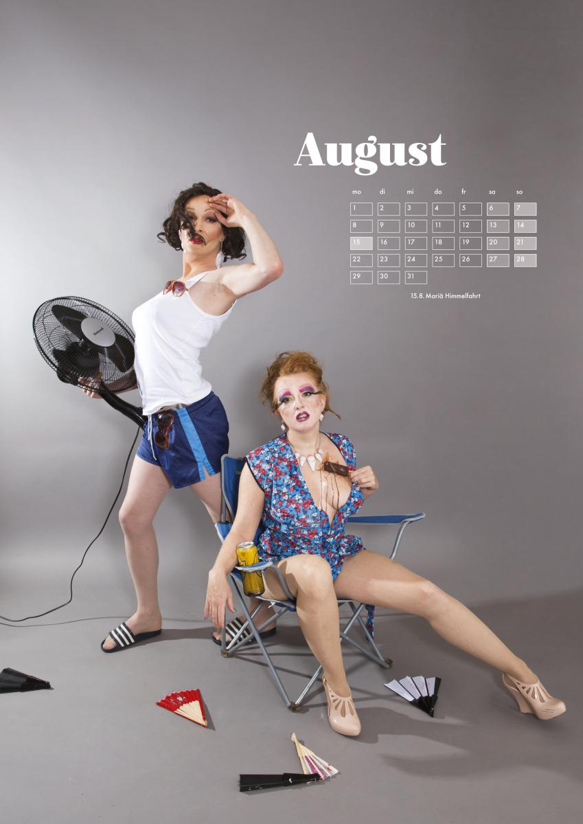 Club H.Ø.D. Calendar 2016. Detail August Photo: Julia Fuchs Grafik: Bernd Eischeid